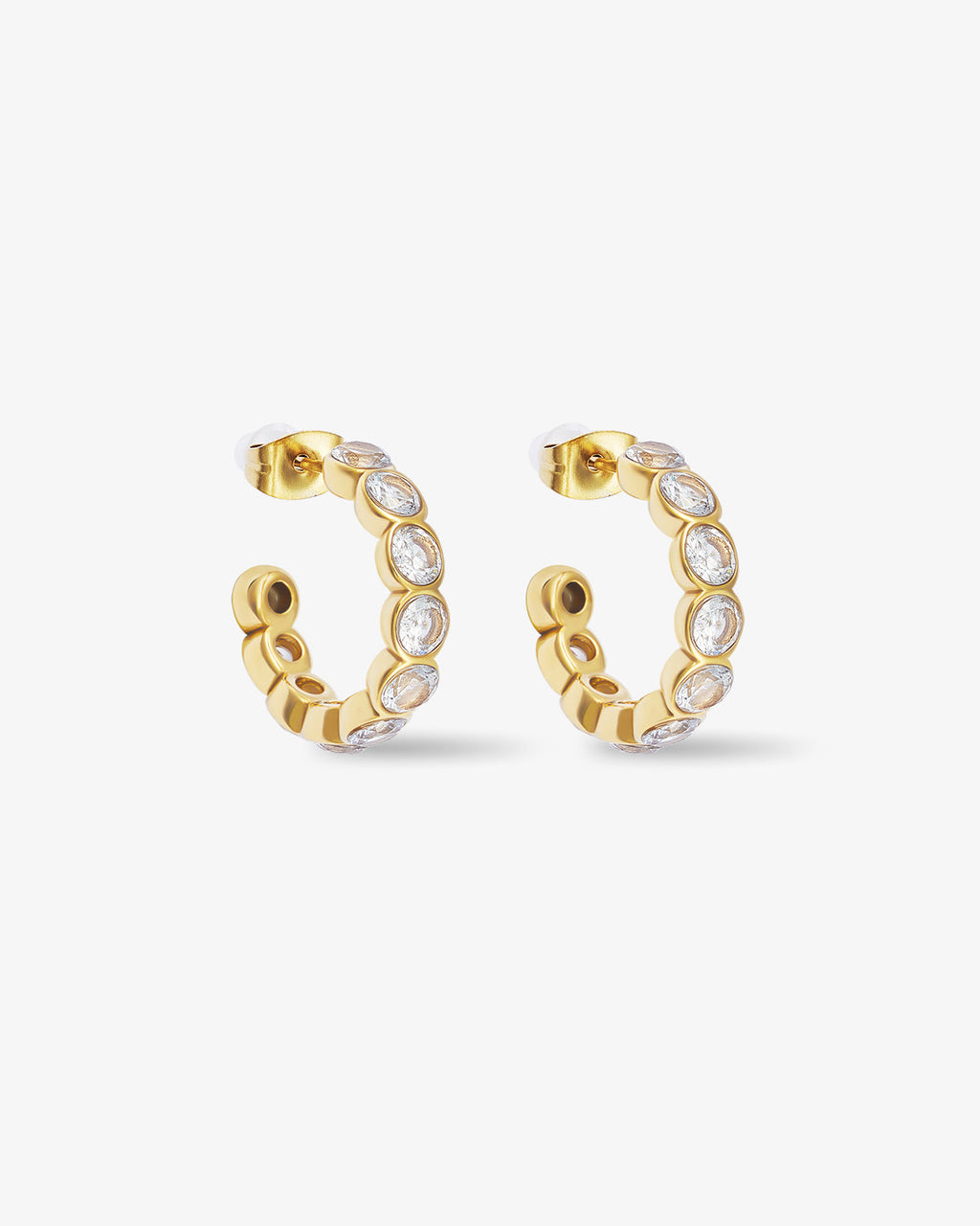 Bezel Hoops M waterproof hoops in gold