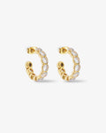 Bezel Hoops M waterproof hoops in gold