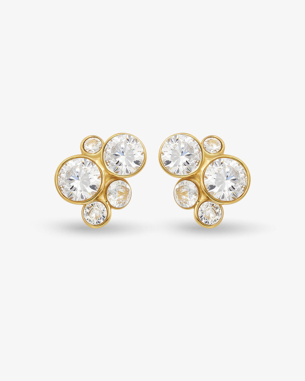 Bubble Studs small waterproof studs in gold