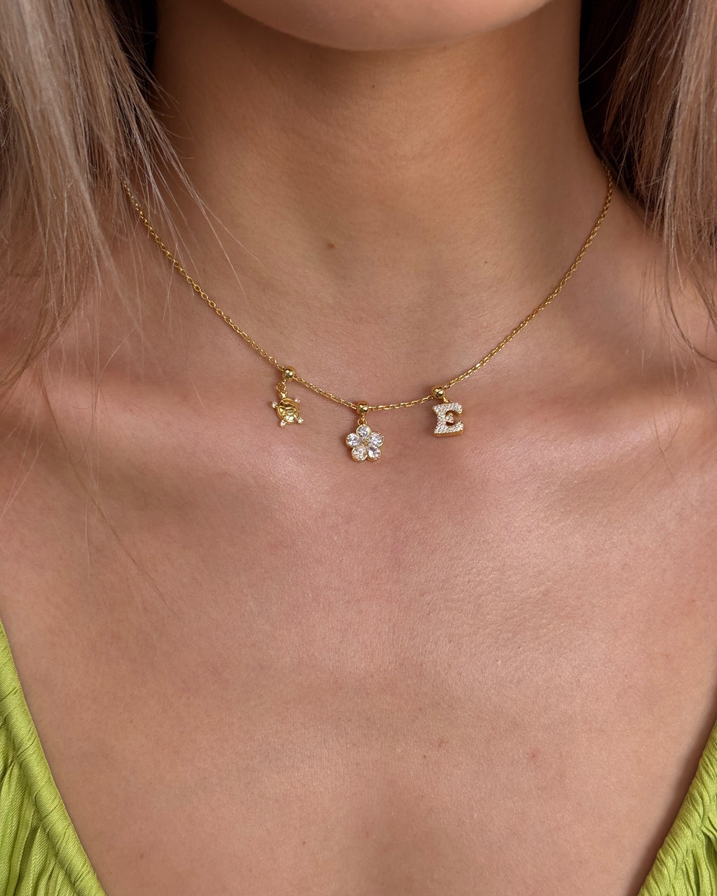 Diamond Flower Charm