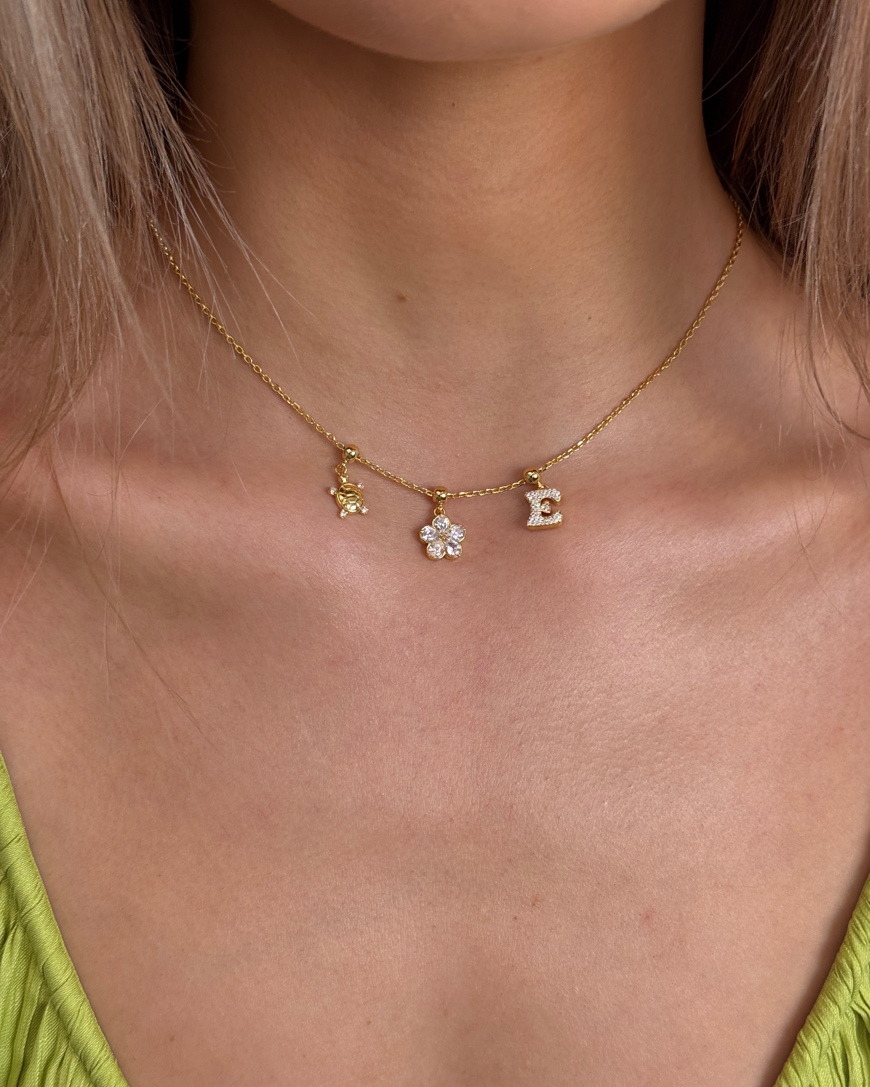 Diamond Flower Charm