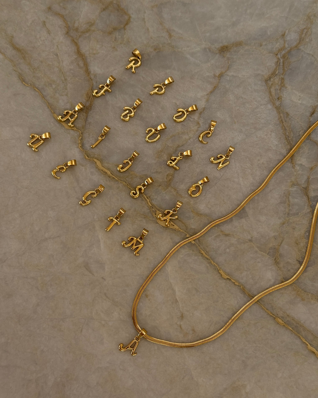 Bone Letter Necklace