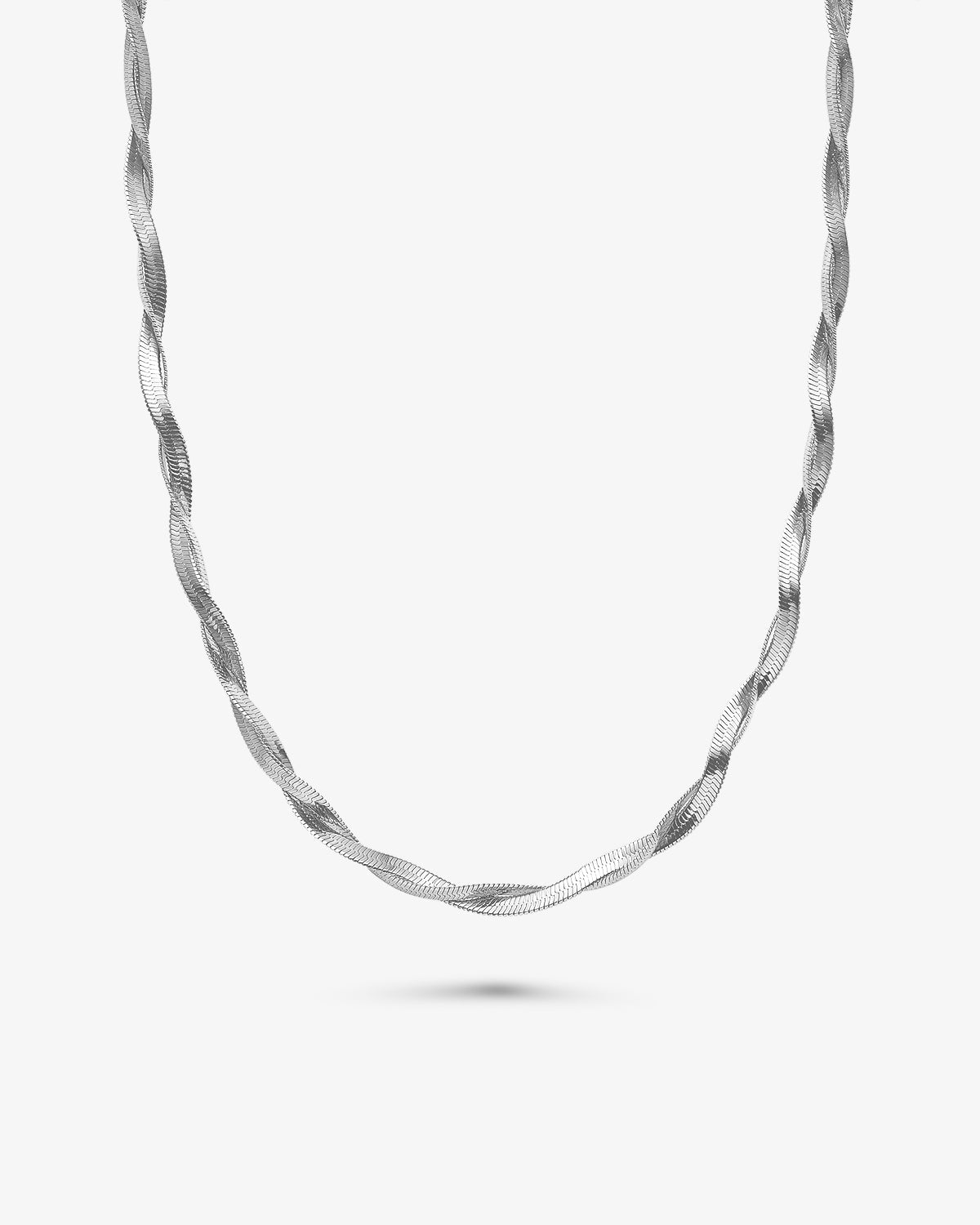 Twisted Bone Chain vannbestandig halskjede i sølv