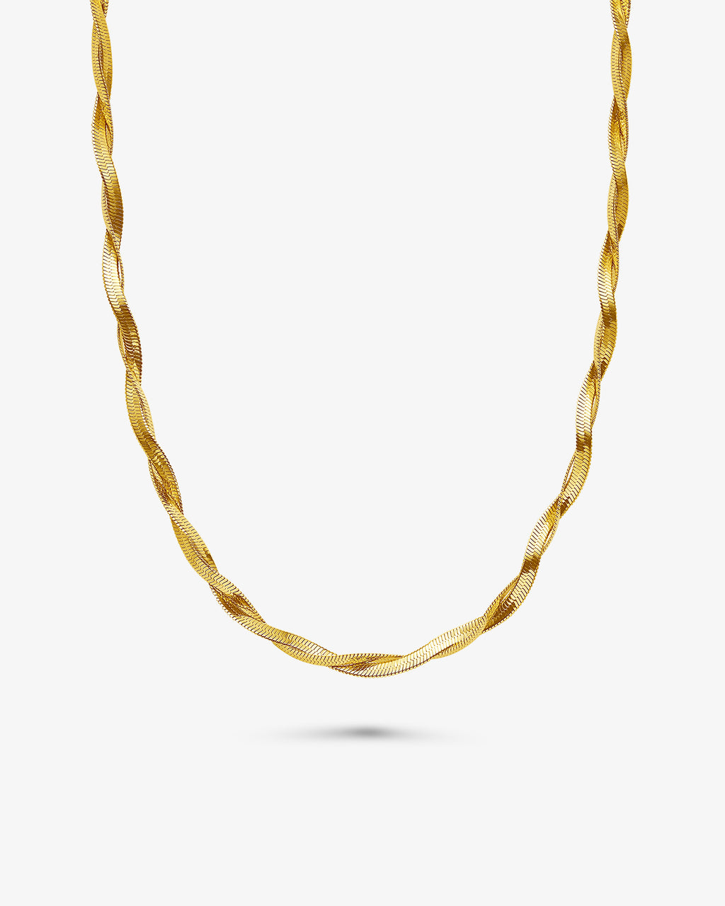 Twisted Bone Chain waterproof twisted necklace in gold