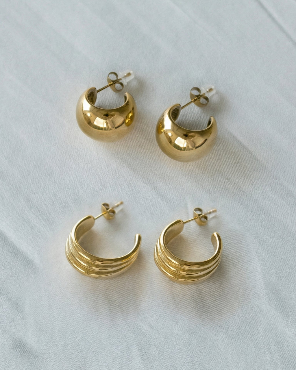 Ribbed Earrings