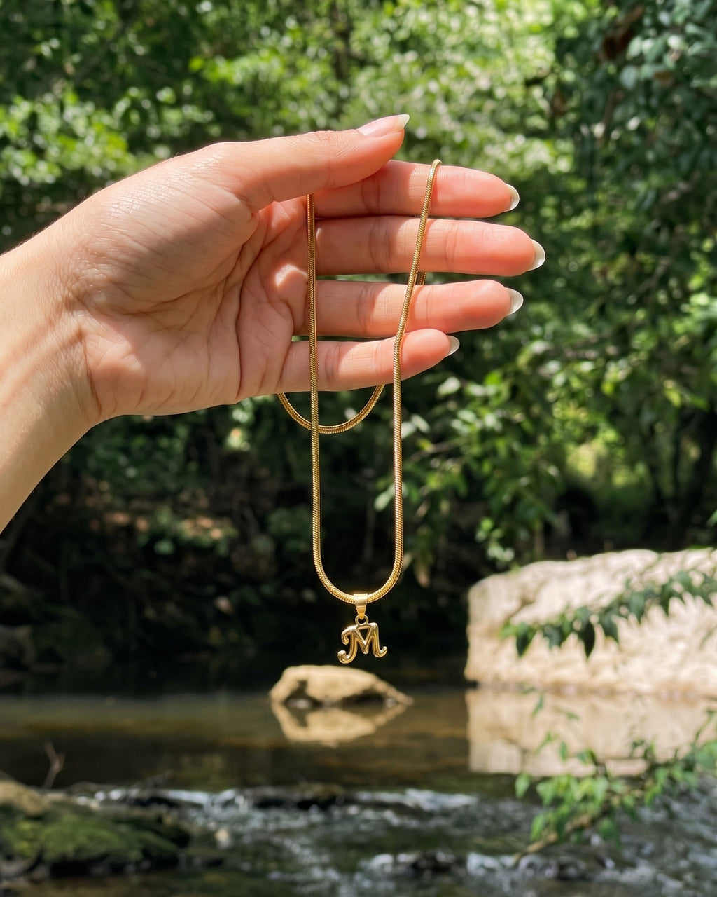 Bone Letter Necklace