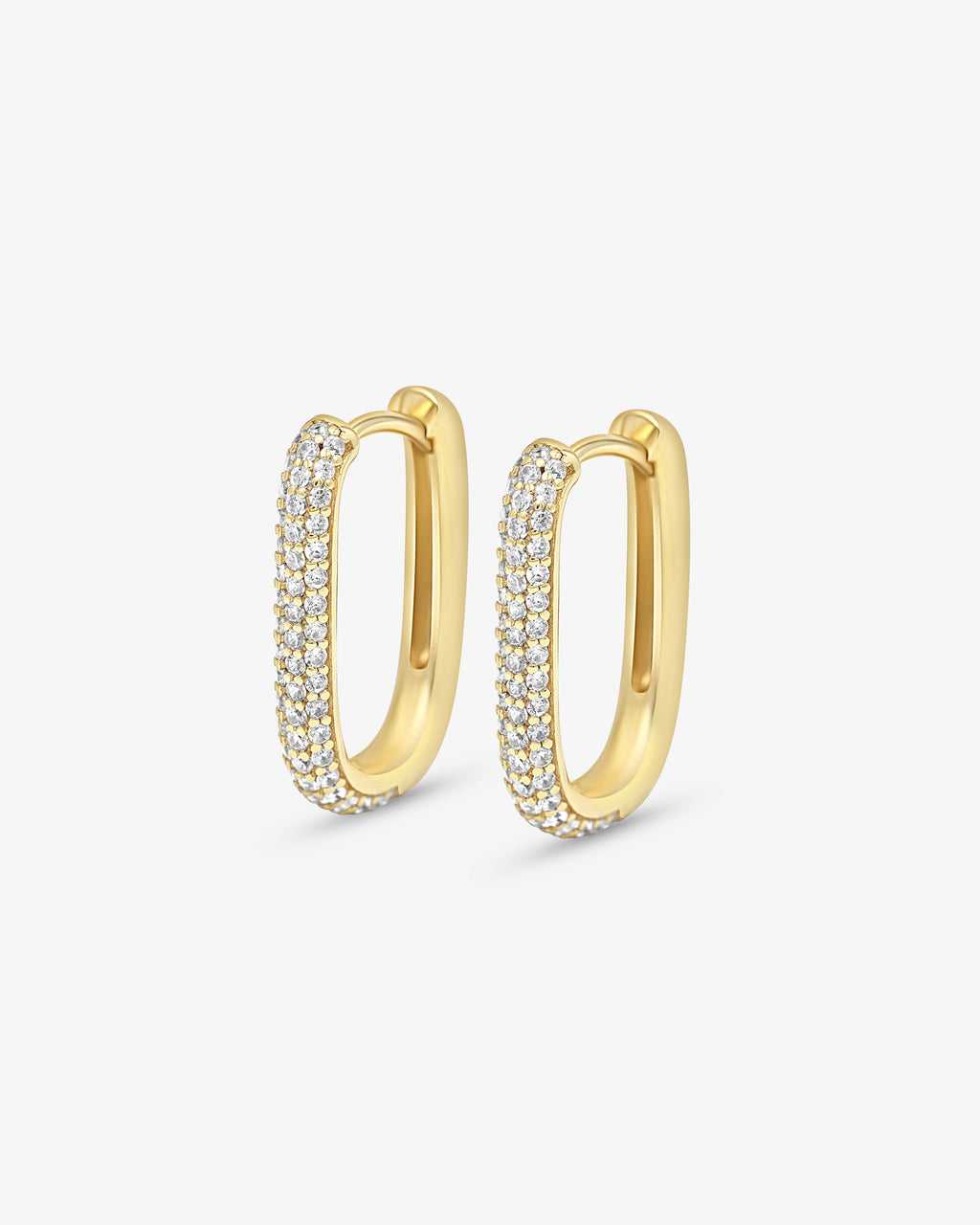 Petite Diamond Edge Hoops