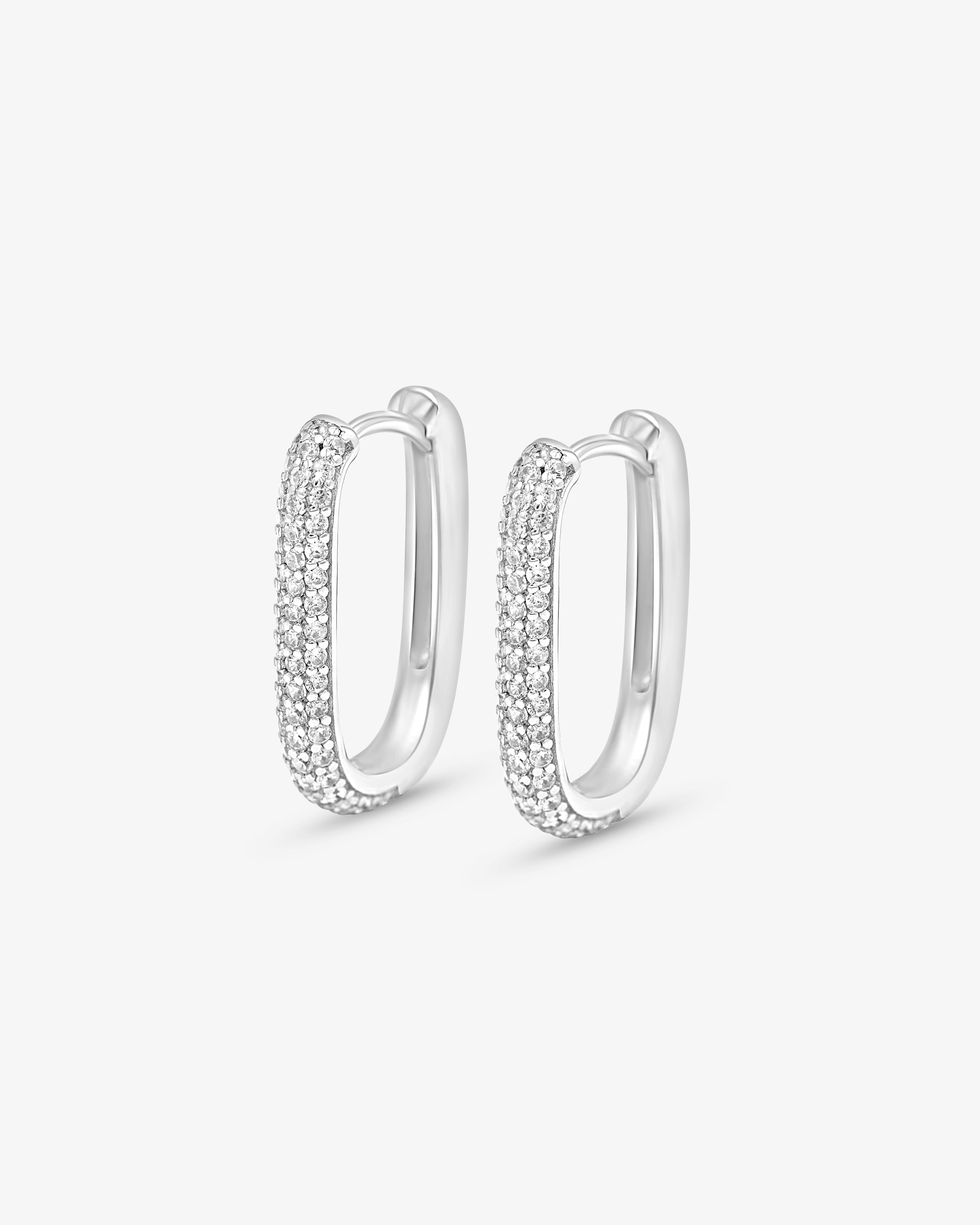 Petite Diamond Edge Hoops