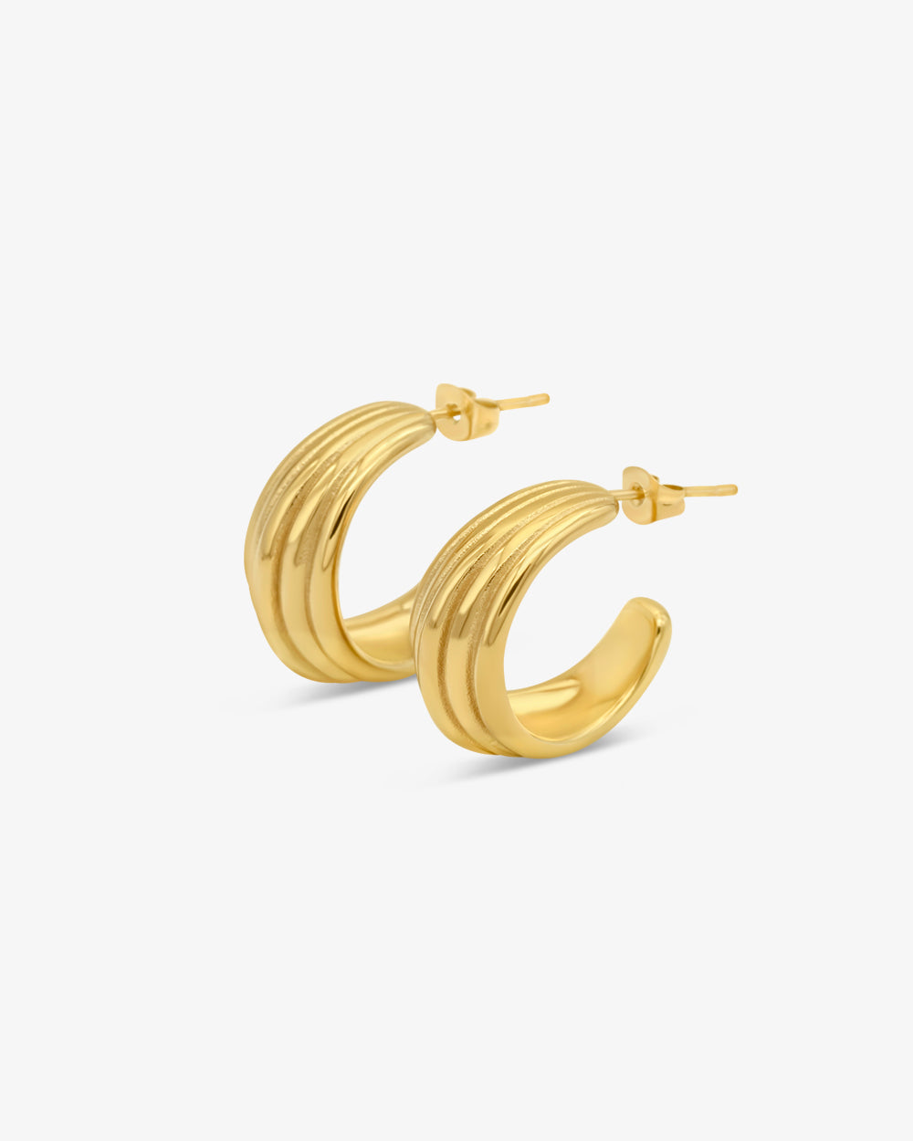 Ribbed Earrings