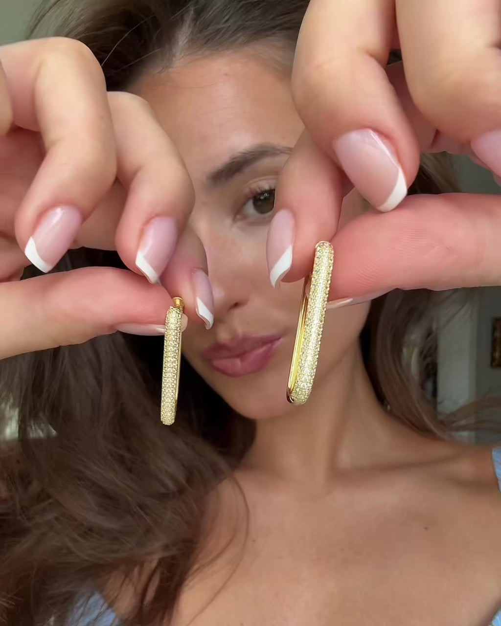 Diamond Edge Hoops